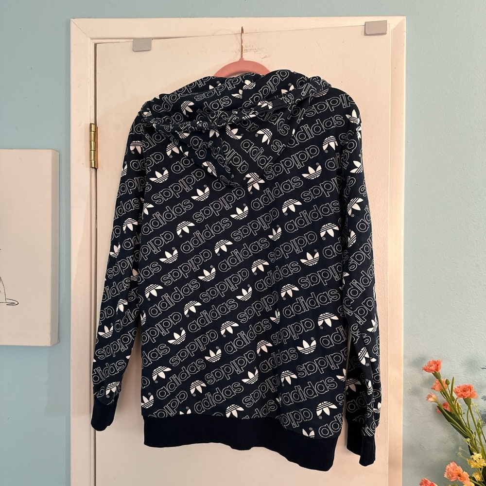 ADIDAS LOGO ZIP UP HOODIE - Picture 9 of 10